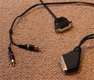 Amiga RGB SCART cable with very hard to come by genuine 23 pin 'D' connector